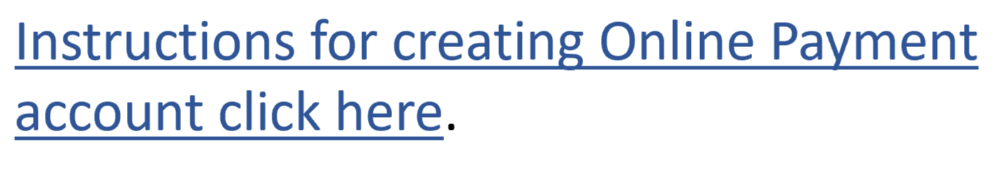 Create Online Payment Account